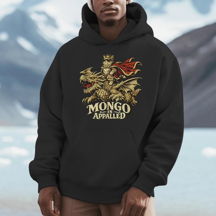 Mongo Is Appalled Princess Cat Riding Dinosaur Book Lover Men Hoodie