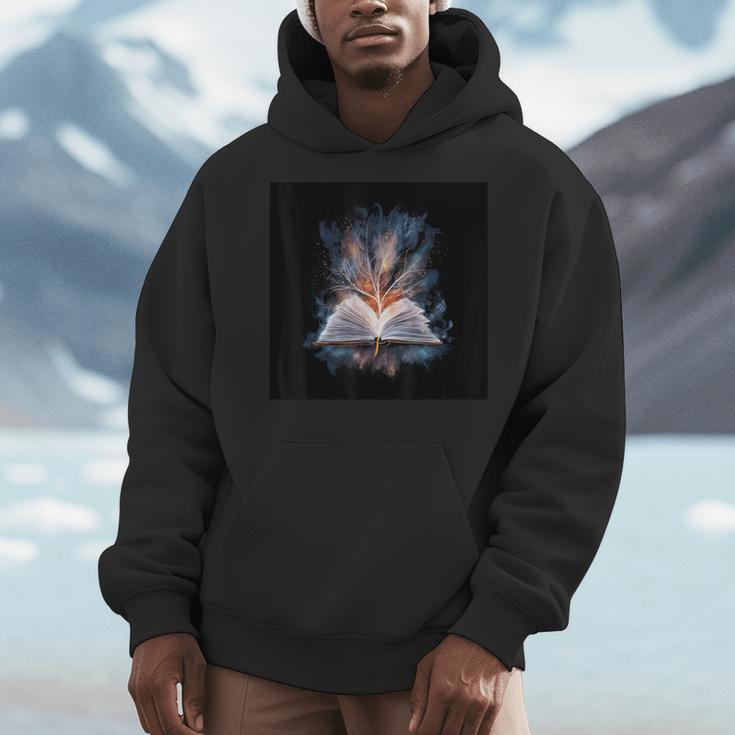 Motif With Magical Magic Book Men Hoodie Motif With Magical Magic Book Men Hoodie