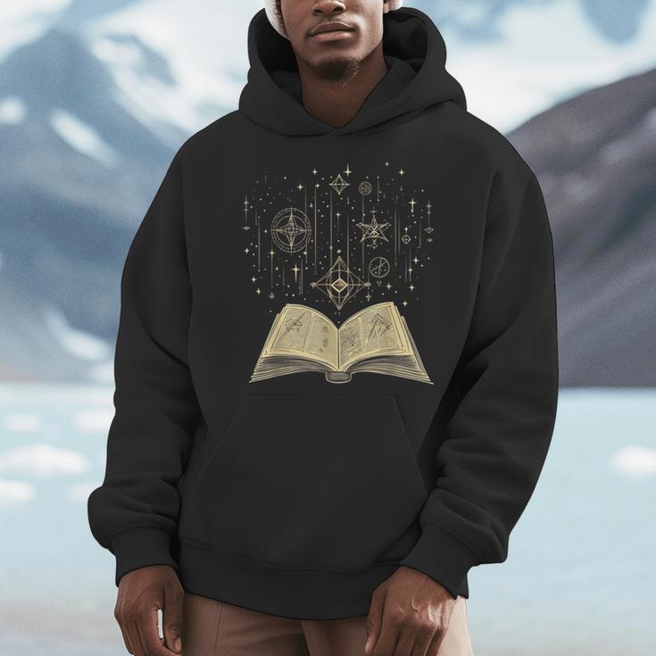 Mystic Astral Lunar Celestial Witch Spell Book Men Hoodie