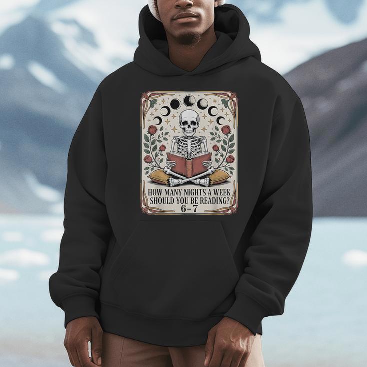 How Many Nights Reading Meme 6 7 Book Lover Men Hoodie