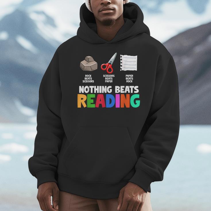 Nothing Beats Reading Rock Paper Scissors For Book Lover Men Hoodie Nothing Beats Reading Rock Paper Scissors For Book Lover Men Hoodie