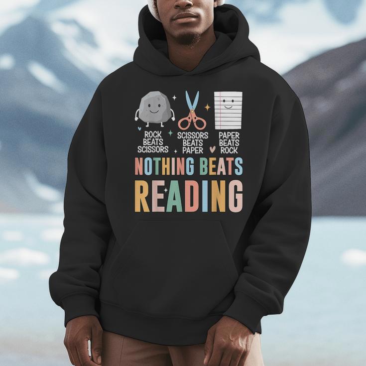 Nothing Beats Reading Rock Paper Scissors Books Lover Men Hoodie Nothing Beats Reading Rock Paper Scissors Books Lover Men Hoodie