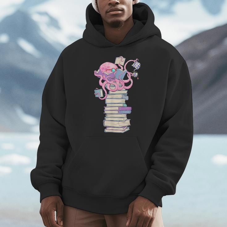Octopus Bookworm Fun Reading Tee For Book Lovers Men Hoodie Octopus Bookworm Fun Reading Tee For Book Lovers Men Hoodie
