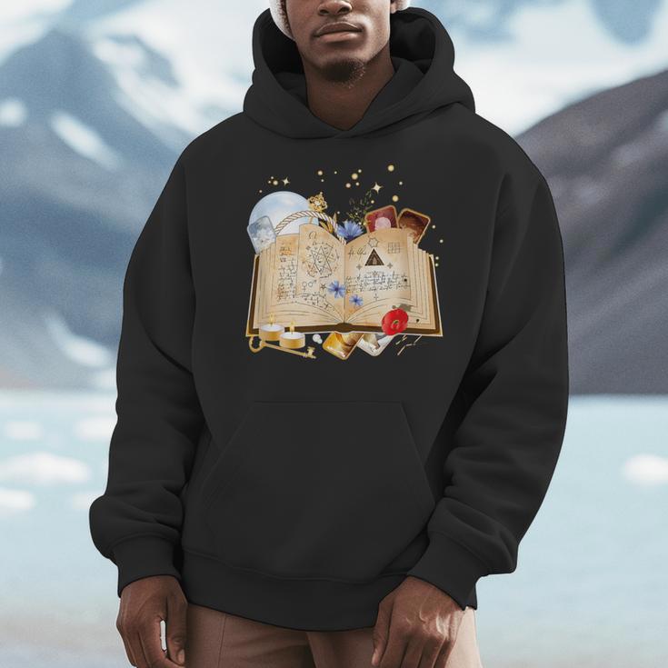 Old Book With Spells And Magical Accessories Men Hoodie Old Book With Spells And Magical Accessories Men Hoodie