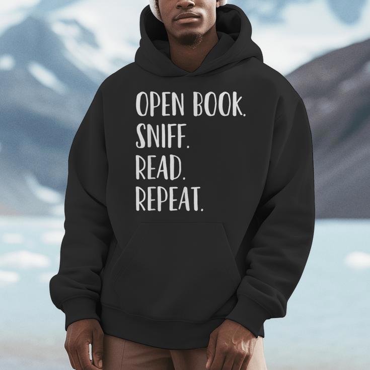 Open Book Sniff Read Repeat T-Shirt Men Hoodie