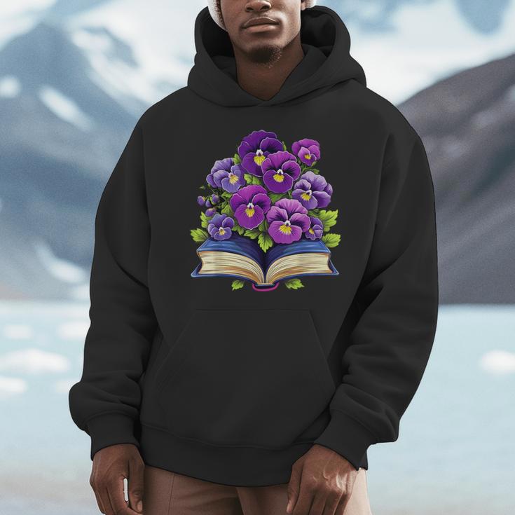 Pansies Flowers Book Pansy Floral Men Hoodie Pansies Flowers Book Pansy Floral Men Hoodie