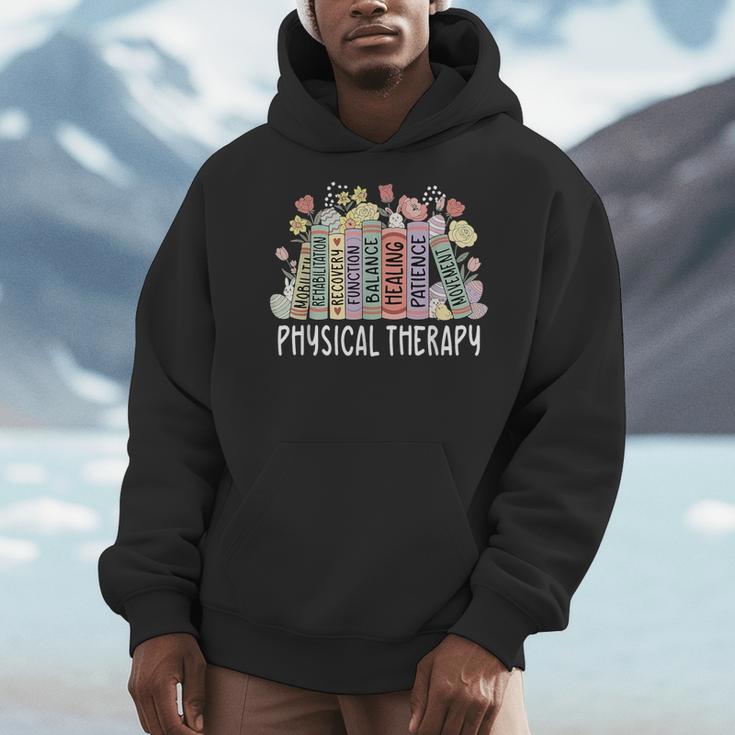 Physical Therapy Floral Book Easter PT Physical Therapist Men Hoodie Physical Therapy Floral Book Easter PT Physical Therapist Men Hoodie