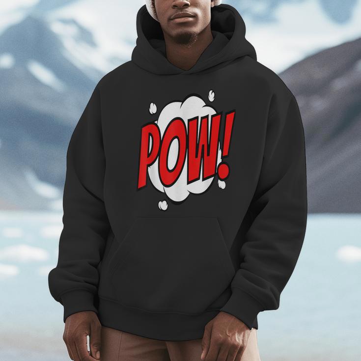 POW Comic Art Book Superhero Bubble Cartoon T-Shirt Men Hoodie