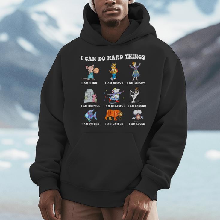Read Book Characters I Can Do Hard Things Back To School Men Hoodie Read Book Characters I Can Do Hard Things Back To School Men Hoodie