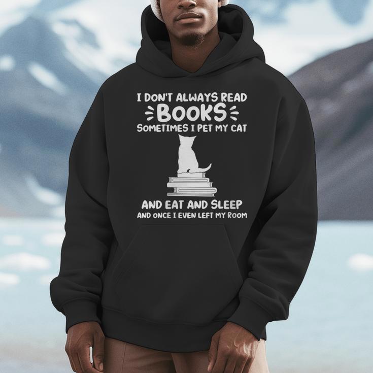 I Read Books & Pet My Cat Books & Cats Men Hoodie
