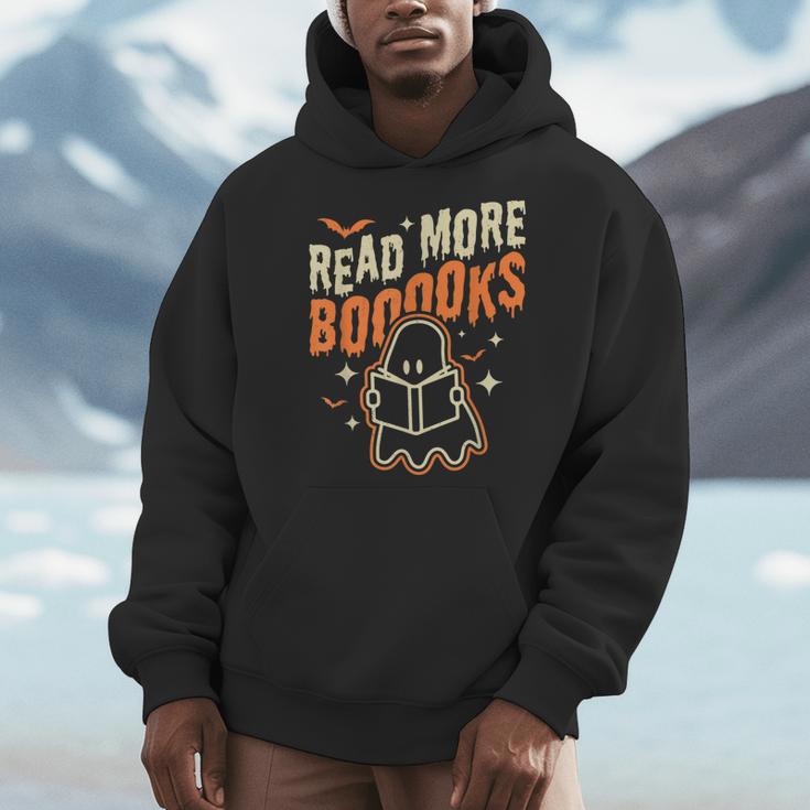 Read More Books Halloween Cute Ghost Boo Librarian Teacher For Men Women Kids Men Hoodie