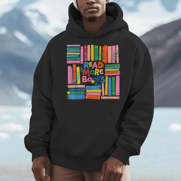 Read More Books Library Reading Literature Book Lover Nerd Men Hoodie
