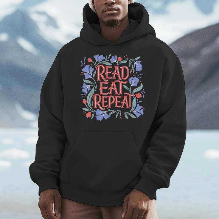 Read Eat Repeat Book Club Readers Book Lovers Men Hoodie