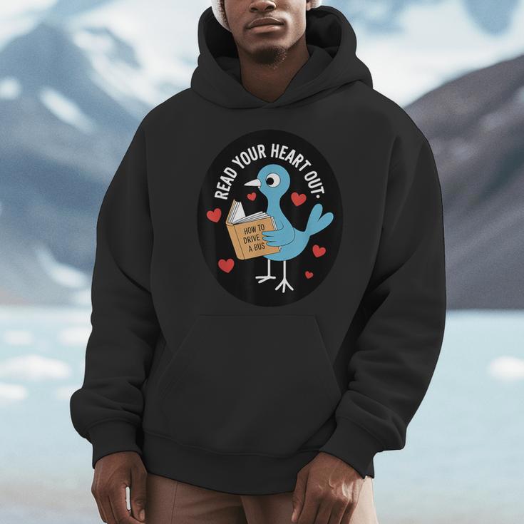Read Your Heart Out How To Drive A Bus Book Lover Reading Men Hoodie