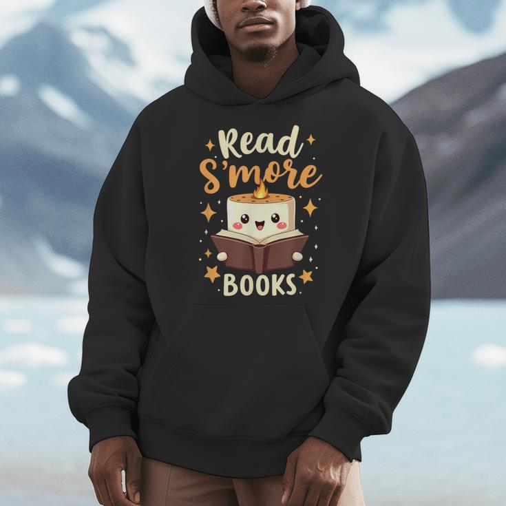 Read S'More Books Reading Campfire Camping Men Hoodie