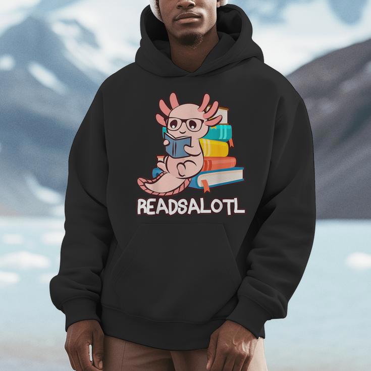 Readalotl a Kawaii Axolotl Reading a Book As Readsalotl Men Hoodie Readalotl a Kawaii Axolotl Reading a Book As Readsalotl Men Hoodie