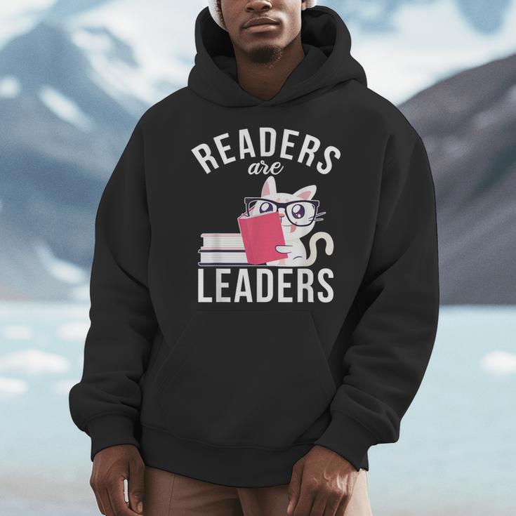 Readers Are Leaders Book Reading Men Hoodie