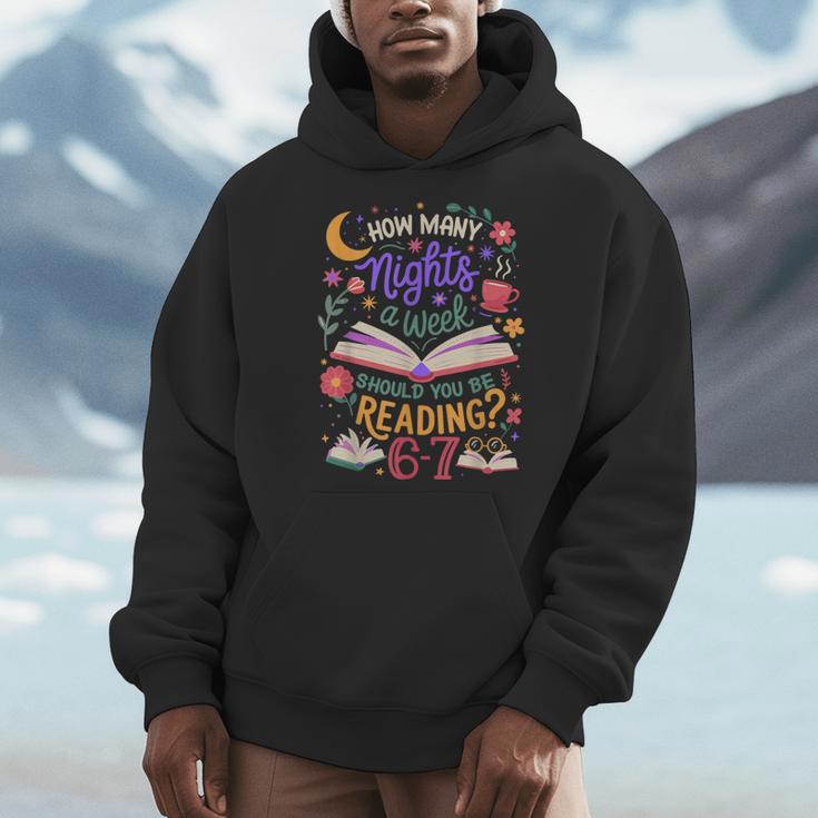 Reading 6 7 Meme Six Seven Cozy Book Lover Teacher Men Hoodie