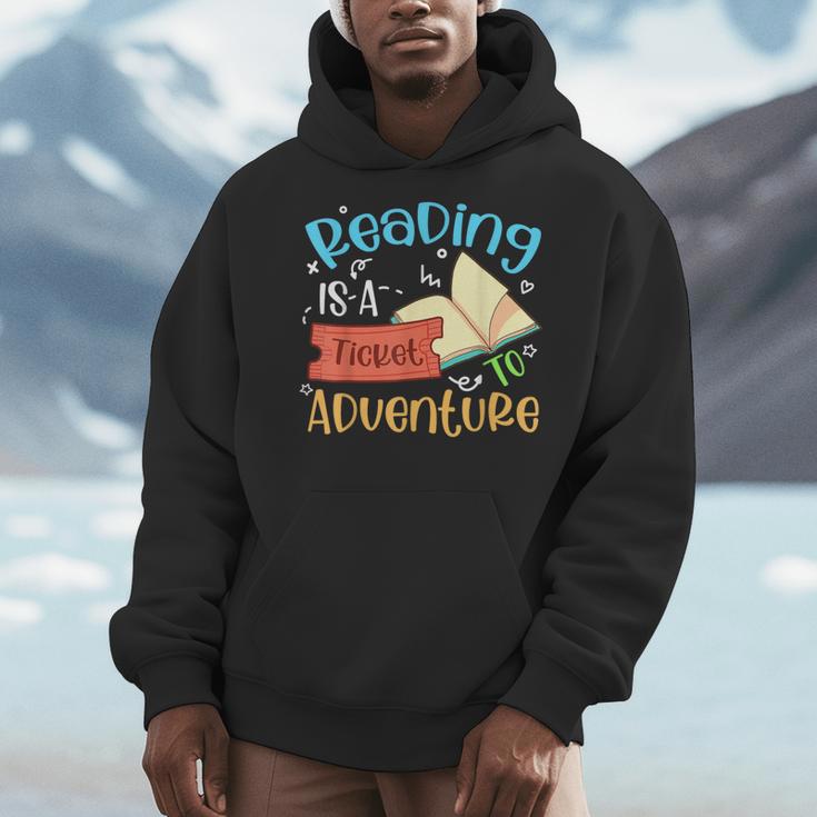 Reading Adventure Librarian Bookworm Book Lover Men Hoodie
