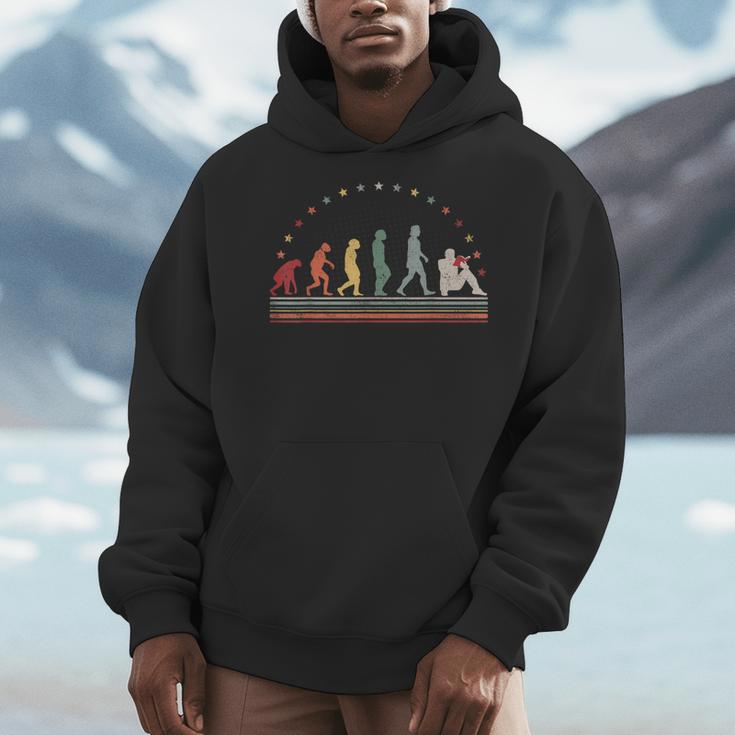 Reading Evolution Retro Books Hobby Reading Men Hoodie