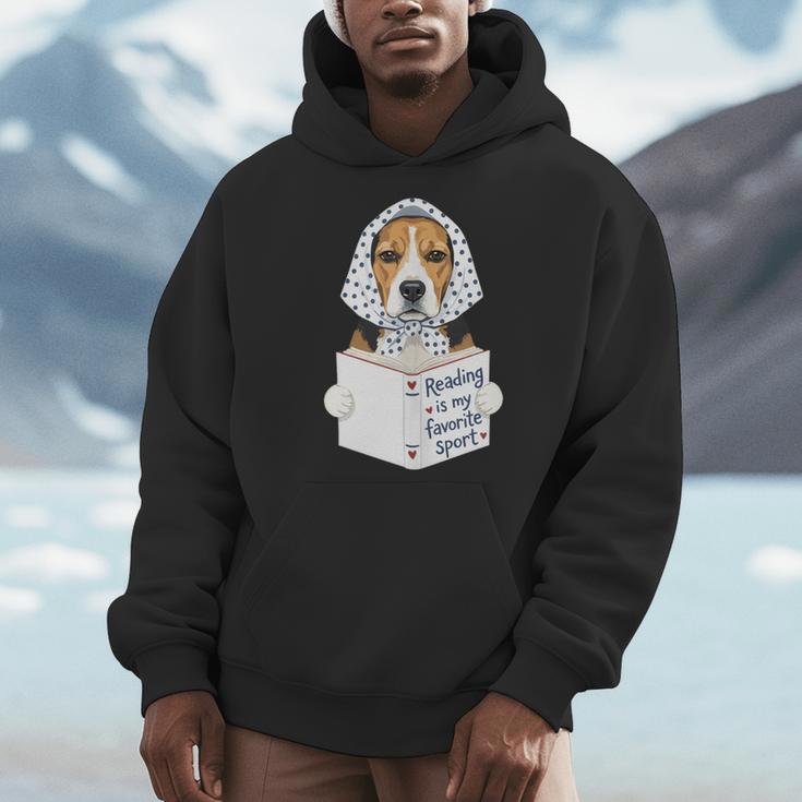 Reading Is My Favorite Sport Beagle Book Lover Men Hoodie