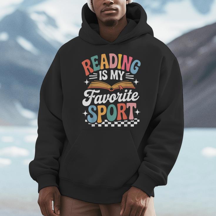 Reading Is My Favorite Sport Book Lover Quote Groovy Men Hoodie