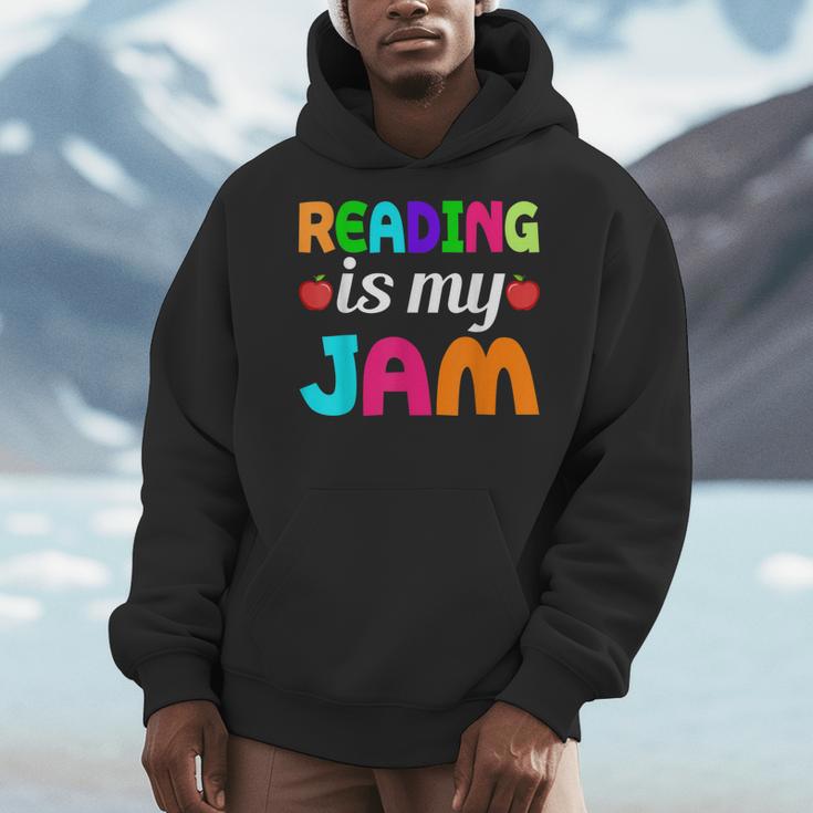 Reading Is My Jam Bookworm Books Teacher Bibliophile Men Women Kids Men Hoodie