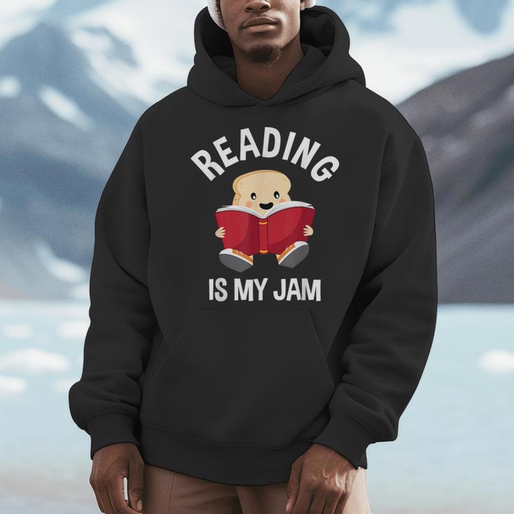Reading Is My Jam Pun Book Lover & Reading Men Hoodie