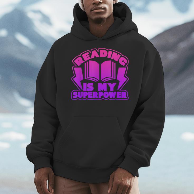Reading Is My Superpower Graphic Book T-Shirt Men Hoodie