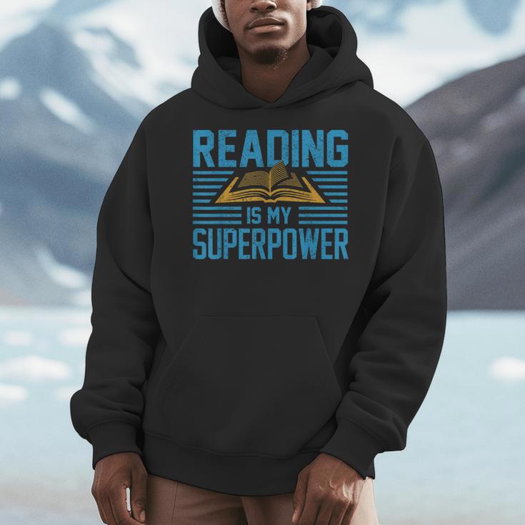Reading Is My Superpower Read Books Lover Womens Mens Men Hoodie