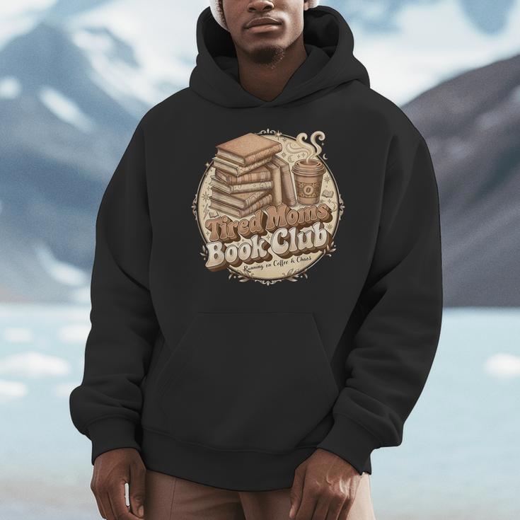 Retro Tired Moms Book Club Bookish Booktrovert Mother's Day Men Hoodie