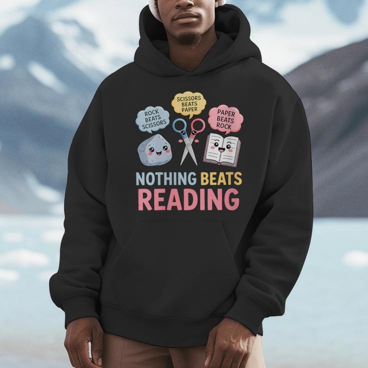 Rock Paper Scissors Nothing Beats Reading Book Lover Men Hoodie Rock Paper Scissors Nothing Beats Reading Book Lover Men Hoodie