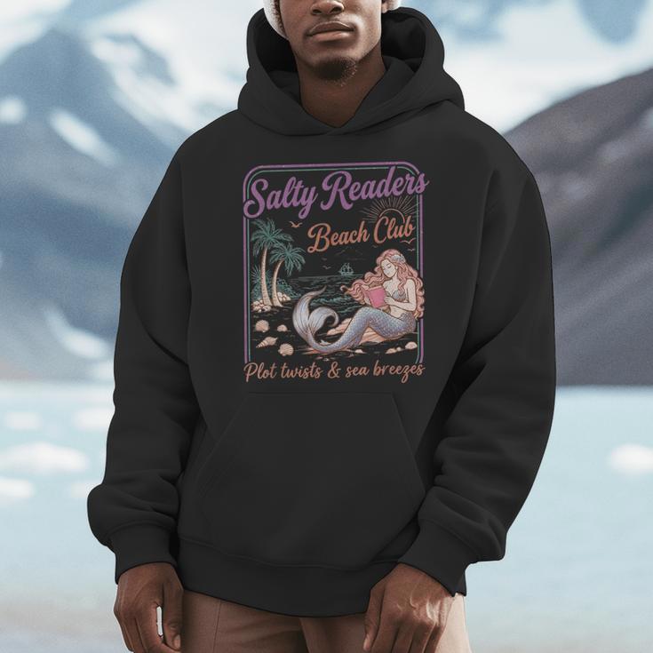 Salty Readers Beach Club Books Plot Twists & Sea Breezes Men Hoodie