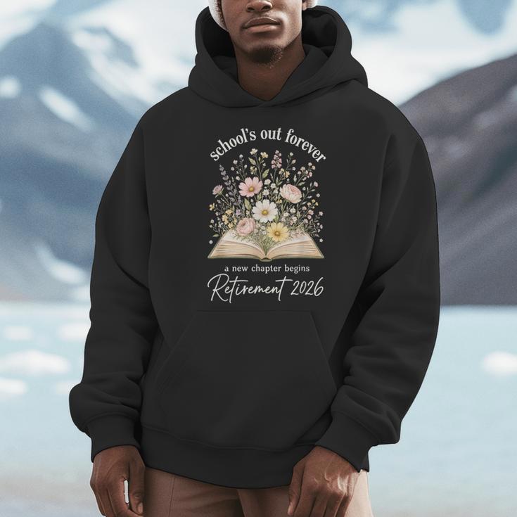 School’s Out Forever 2026 Retirement Teacher Floral Book Men Hoodie