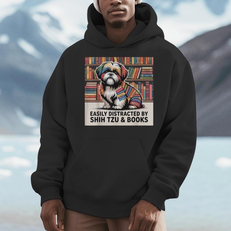 Shih Tzu Dog Shihtzu Dog Books Nerds Reader Shitzhu Shih Tzu Men Hoodie