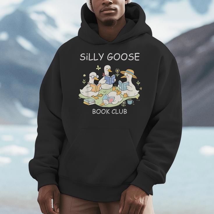Silly Goose-Book Club Goose Reader Lover Bookish Men Hoodie