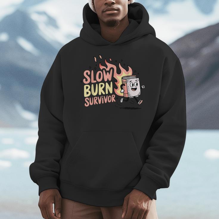 Slow Burns Survivor Book Lover Men Hoodie