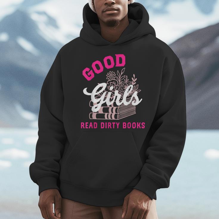 Smutty Book Merch Good Girls Read Dirty Books Smut Readers Men Hoodie