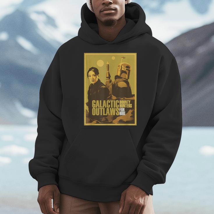 Star Wars The Book Of Boba Fett Fennec Outlaws Poster Men Hoodie