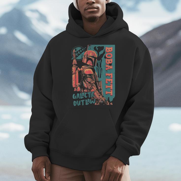 Star Wars The Book Of Boba Fett Galactic Outlaw Poster Men Hoodie