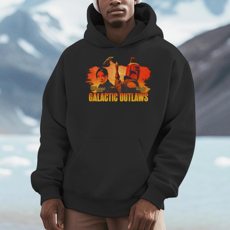 Star Wars The Book Of Boba Fett Galactic Sunset Poster Men Hoodie