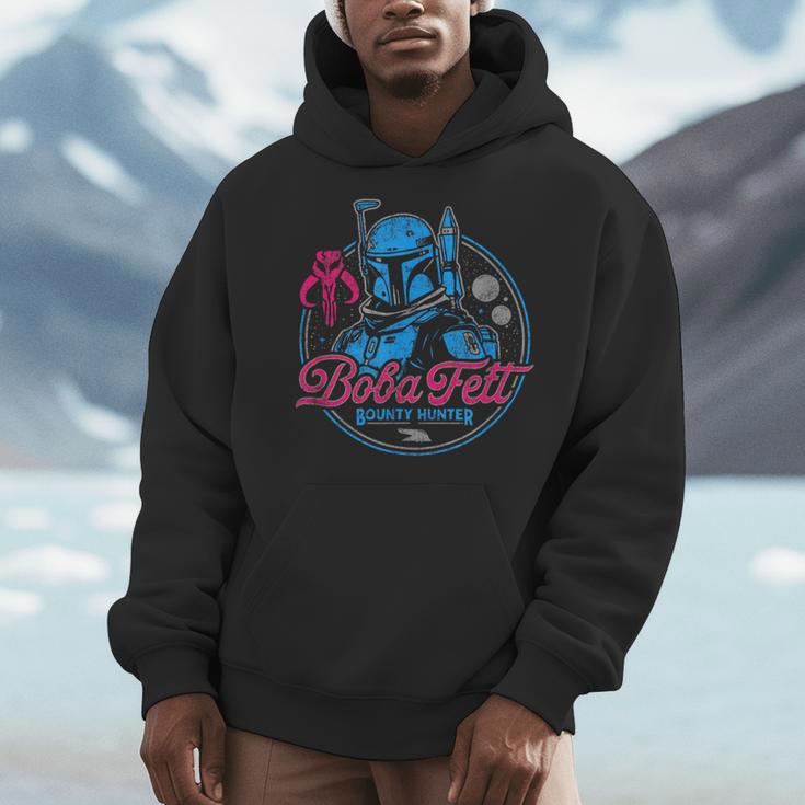 Star Wars The Book Of Boba Fett Neon Logo Men Hoodie