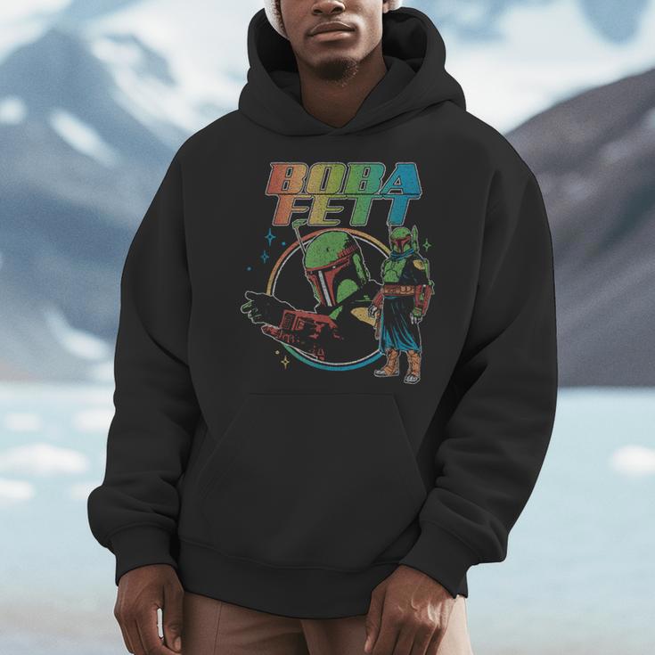 Star Wars The Book Of Boba Fett Rainbow Logo Men Hoodie