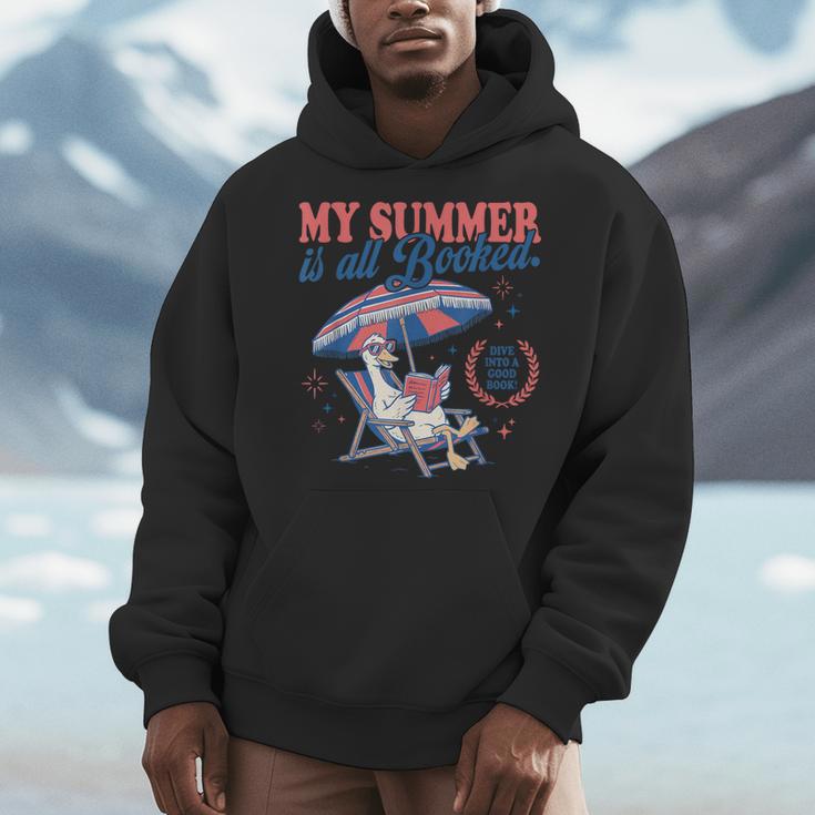 My Summer Is All Booked Silly-Goose Reading Book Bookish Men Hoodie My Summer Is All Booked Silly-Goose Reading Book Bookish Men Hoodie