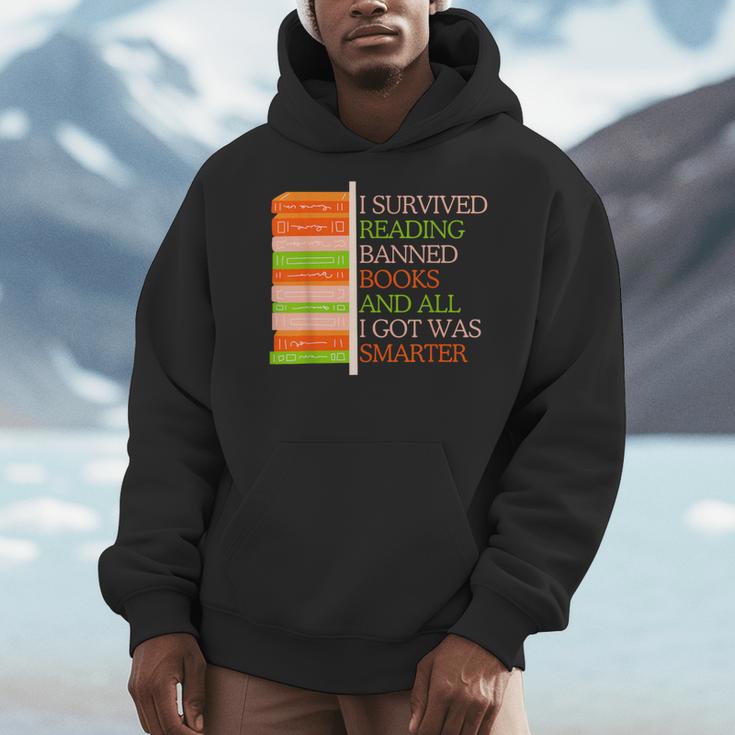 I Survived Reading Banned Books Librarians Book Enthusiasts Men Hoodie