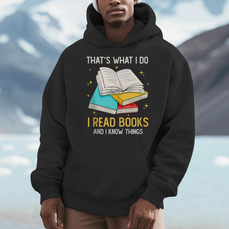 That's What I Do I Read Books And I Know Things Library Men Hoodie