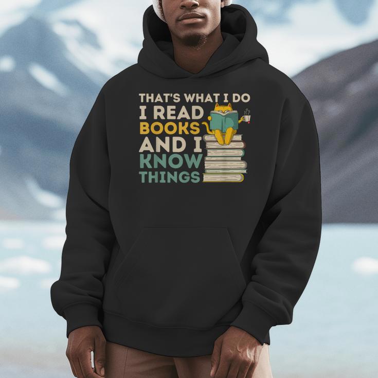 That's What I Do Reading Cat Book & Cat Lover Men Hoodie