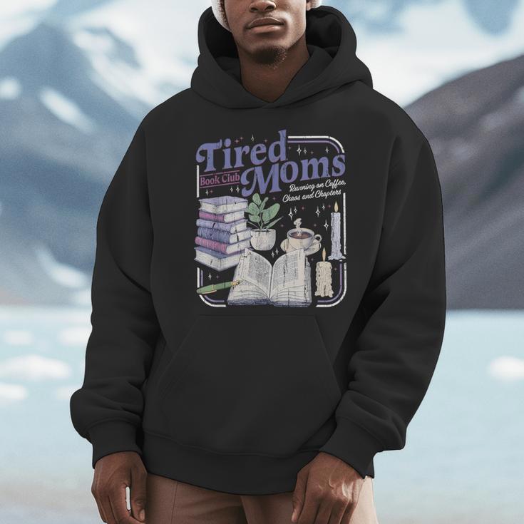 Tired Moms Book Club Retro Coffee Reader Men Hoodie