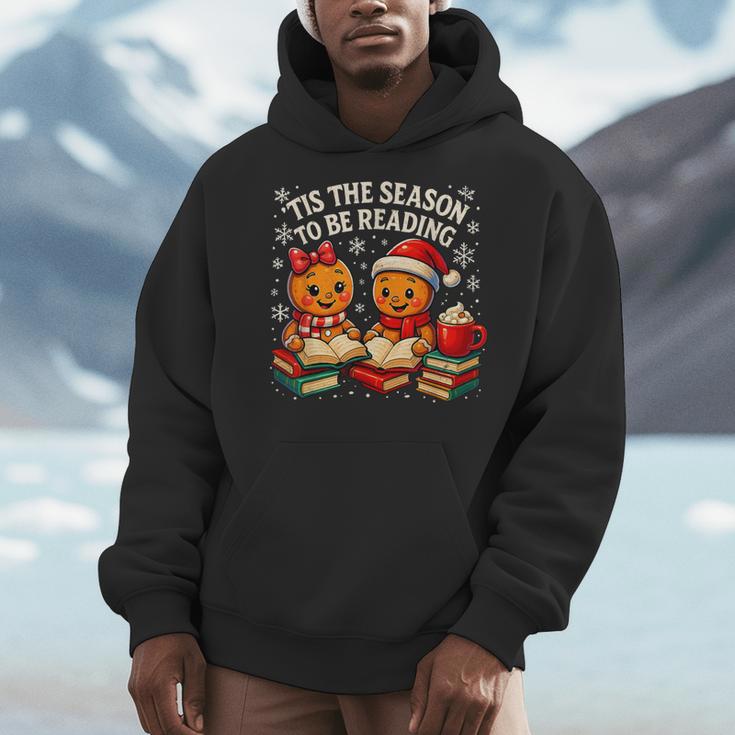 ’Tis The Season To Be Reading Book Lover Men Hoodie