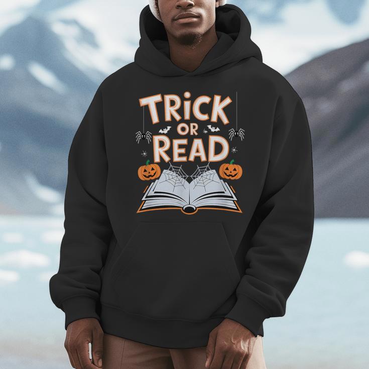 Trick Or Read Reading Book Halloween Pun Men Hoodie
